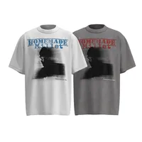 Jiayiku Men's Clothing  Summer American Street Hip Hop Fashion Brand Washed Tee  Dark Figure T-shirt Short Sleeve main image 5