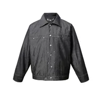 Jiayiku Tide Brand  Spring New American Retro Pleated Wash Denim Jacket Loose Boxy Jacket For Men main image 3