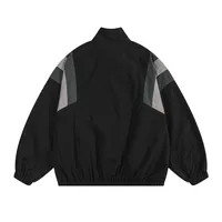 Jiayiku Fashion Brand  Spring American Retro Deconstruction Contrast Color School Uniform Jacket Loose Rustic Jacket Coat Couple main image 4