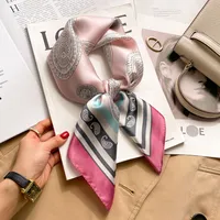 New Style Polo Dot High-end Silk Scarf Women's Fashionable All-match Silk Small Square Scarf Professional Decorative Spring And Autumn Scarf Scarf sku image 66