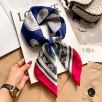 New Style Polo Dot High-end Silk Scarf Women's Fashionable All-match Silk Small Square Scarf Professional Decorative Spring And Autumn Scarf Scarf sku image 82