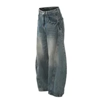 Jiayiku Tide Brand  Spring American Retro Washed Machete Jeans Straight Cleanfit Pants main image 3