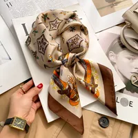 70 Silk Scarf Neck Small Square Scarf New Wave Dot Silk Scarf Small Scarf High-grade Small Scarf For Women sku image 1