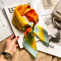 70 Silk Scarf Neck Small Square Scarf New Wave Dot Silk Scarf Small Scarf High-grade Small Scarf For Women sku image 6
