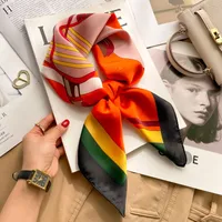 70 Silk Scarf Neck Small Square Scarf New Wave Dot Silk Scarf Small Scarf High-grade Small Scarf For Women sku image 15