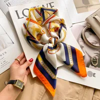 New Style Polo Dot High-end Silk Scarf Women's Fashionable All-match Silk Small Square Scarf Professional Decorative Spring And Autumn Scarf Scarf sku image 5