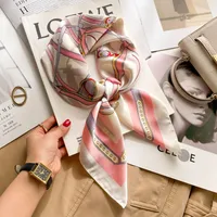 70 Silk Scarf Neck Small Square Scarf New Wave Dot Silk Scarf Small Scarf High-grade Small Scarf For Women sku image 40