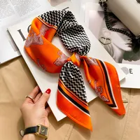 70 Silk Scarf Neck Small Square Scarf New Wave Dot Silk Scarf Small Scarf High-grade Small Scarf For Women sku image 46