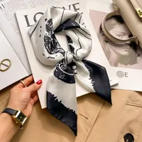 70 Silk Scarf Neck Small Square Scarf New Wave Dot Silk Scarf Small Scarf High-grade Small Scarf For Women sku image 53