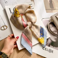 New Style Polo Dot High-end Silk Scarf Women's Fashionable All-match Silk Small Square Scarf Professional Decorative Spring And Autumn Scarf Scarf main image 4