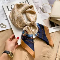 New Style Polo Dot High-end Silk Scarf Women's Fashionable All-match Silk Small Square Scarf Professional Decorative Spring And Autumn Scarf Scarf sku image 14