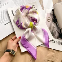 New Style Polo Dot High-end Silk Scarf Women's Fashionable All-match Silk Small Square Scarf Professional Decorative Spring And Autumn Scarf Scarf sku image 18