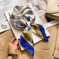 New Spring And Autumn Artificial Silk Small Scarf Women's Fashionable All-match Ribbon Decorative Scarf High-grade Business Wear Small Scarf sku image 9