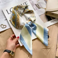 New Spring And Autumn Artificial Silk Small Scarf Women's Fashionable All-match Ribbon Decorative Scarf High-grade Business Wear Small Scarf sku image 11