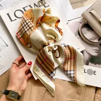 New Spring And Autumn Artificial Silk Small Scarf Women's Fashionable All-match Ribbon Decorative Scarf High-grade Business Wear Small Scarf sku image 14