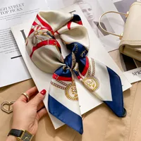 New Spring And Autumn Artificial Silk Small Scarf Women's Fashionable All-match Ribbon Decorative Scarf High-grade Business Wear Small Scarf sku image 16