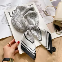 New Spring And Autumn Artificial Silk Small Scarf Women's Fashionable All-match Ribbon Decorative Scarf High-grade Business Wear Small Scarf sku image 17
