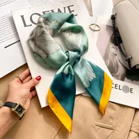 New Spring And Autumn Artificial Silk Small Scarf Women's Fashionable All-match Ribbon Decorative Scarf High-grade Business Wear Small Scarf sku image 26
