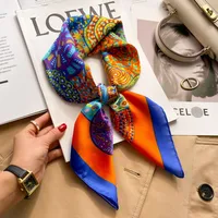 New Style Polo Dot High-end Silk Scarf Women's Fashionable All-match Silk Small Square Scarf Professional Decorative Spring And Autumn Scarf Scarf sku image 44