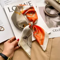 New Style Polo Dot High-end Silk Scarf Women's Fashionable All-match Silk Small Square Scarf Professional Decorative Spring And Autumn Scarf Scarf sku image 49