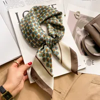 New Style Polo Dot High-end Silk Scarf Women's Fashionable All-match Silk Small Square Scarf Professional Decorative Spring And Autumn Scarf Scarf sku image 53