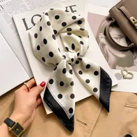 New Style Polo Dot High-end Silk Scarf Women's Fashionable All-match Silk Small Square Scarf Professional Decorative Spring And Autumn Scarf Scarf sku image 56