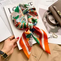 New Style Polo Dot High-end Silk Scarf Women's Fashionable All-match Silk Small Square Scarf Professional Decorative Spring And Autumn Scarf Scarf sku image 57