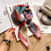 New Style Polo Dot High-end Silk Scarf Women's Fashionable All-match Silk Small Square Scarf Professional Decorative Spring And Autumn Scarf Scarf sku image 62