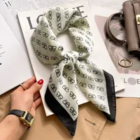 New Style Polo Dot High-end Silk Scarf Women's Fashionable All-match Silk Small Square Scarf Professional Decorative Spring And Autumn Scarf Scarf sku image 65