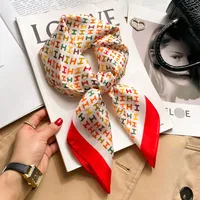 New Style Polo Dot High-end Silk Scarf Women's Fashionable All-match Silk Small Square Scarf Professional Decorative Spring And Autumn Scarf Scarf sku image 68