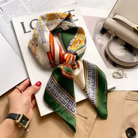 New Style Polo Dot High-end Silk Scarf Women's Fashionable All-match Silk Small Square Scarf Professional Decorative Spring And Autumn Scarf Scarf sku image 74