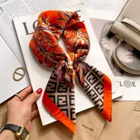 New Style Polo Dot High-end Silk Scarf Women's Fashionable All-match Silk Small Square Scarf Professional Decorative Spring And Autumn Scarf Scarf sku image 77