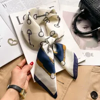 New Style Polo Dot High-end Silk Scarf Women's Fashionable All-match Silk Small Square Scarf Professional Decorative Spring And Autumn Scarf Scarf sku image 78