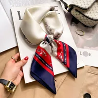 New Style Polo Dot High-end Silk Scarf Women's Fashionable All-match Silk Small Square Scarf Professional Decorative Spring And Autumn Scarf Scarf sku image 83