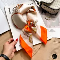 New Style Polo Dot High-end Silk Scarf Women's Fashionable All-match Silk Small Square Scarf Professional Decorative Spring And Autumn Scarf Scarf sku image 84