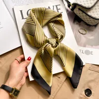 New Style Polo Dot High-end Silk Scarf Women's Fashionable All-match Silk Small Square Scarf Professional Decorative Spring And Autumn Scarf Scarf sku image 85