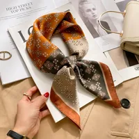 New Style Polo Dot High-end Silk Scarf Women's Fashionable All-match Silk Small Square Scarf Professional Decorative Spring And Autumn Scarf Scarf sku image 86