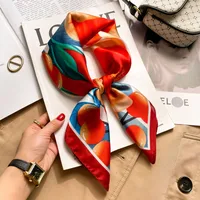 New Style Polo Dot High-end Silk Scarf Women's Fashionable All-match Silk Small Square Scarf Professional Decorative Spring And Autumn Scarf Scarf sku image 88