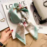 New Style Polo Dot High-end Silk Scarf Women's Fashionable All-match Silk Small Square Scarf Professional Decorative Spring And Autumn Scarf Scarf sku image 89