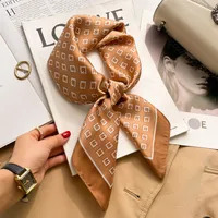 New Style Polo Dot High-end Silk Scarf Women's Fashionable All-match Silk Small Square Scarf Professional Decorative Spring And Autumn Scarf Scarf sku image 91