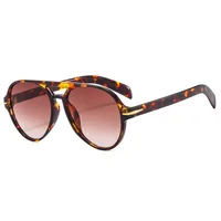 PC Double Beam Large Frame Retro Goggles Sunshade UV Protection Sunglasses Men's Aviator Sunglasses  Glasses main image 3