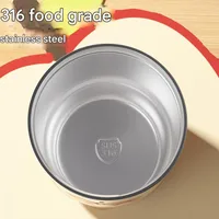 Children's Cartoon Double-Drink Thermos Cup 316 Stainless Steel Coffee Cup For Women With Good Looks And Portable Car Water Cup With Straw main image 2
