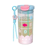 Water Cup Girls Coffee Cup Accompaniment Portable  New Suction Cup Summer Tritan Student Plastic Cup main image 4