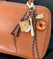 Miu Blogger Same Bag Pendant Alkaline Water Bread Hand Rope Hanging Keychain Accessories Niche High-end sku image 9