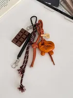 Miu Blogger Same Bag Pendant Alkaline Water Bread Hand Rope Hanging Keychain Accessories Niche High-end sku image 5