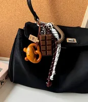 Miu Blogger Same Bag Pendant Alkaline Water Bread Hand Rope Hanging Keychain Accessories Niche High-end sku image 7