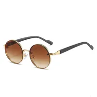 New  Style Metal Round Fashion Sunglasses Casual All-match Outdoor UV Protection Men's Sunglasses sku image 3