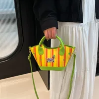 Niche Design Fashion Bag Internet Celebrant Bucket Handbag New Cute Dopamine Color Vegetable Basket Bag Crossbody Bag main image 4