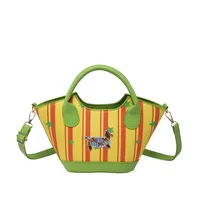 Niche Design Fashion Bag Internet Celebrant Bucket Handbag New Cute Dopamine Color Vegetable Basket Bag Crossbody Bag sku image 2