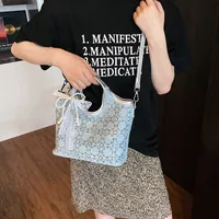 Women's Pu Leather Glittery Streetwear Square Zipper Shoulder Bag main image 2